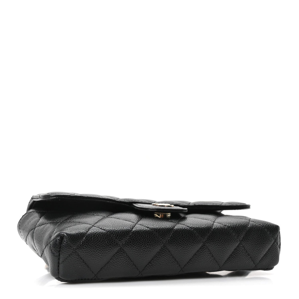 Quilted Caviar Flap Shoulder Bag