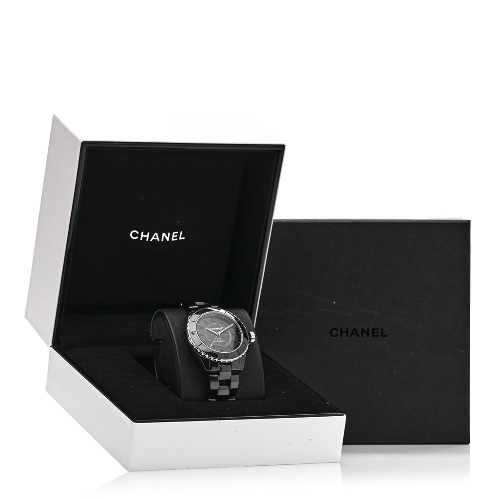 Chanel Stainless Steel Ceramic 38mm J12 Phantom Watch Black