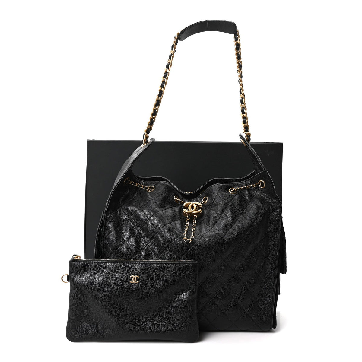 Medium Quilted Caviar Handbag
