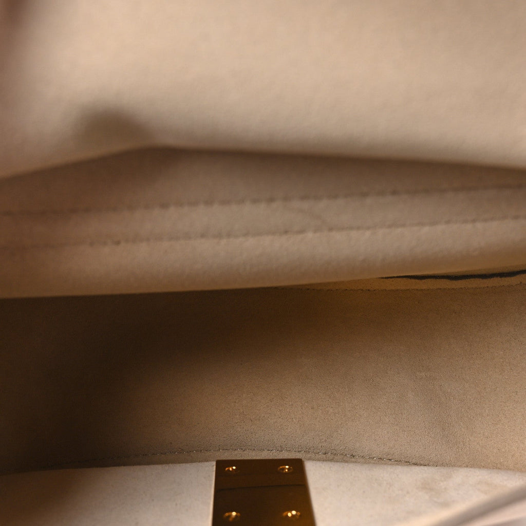 Chloe Grained Lambskin Drew Shoulder Bag Abstract White