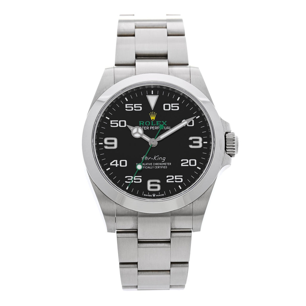 Rolex Stainless Steel 40mm Air-King Oyster Perpetual Watch Black 126900