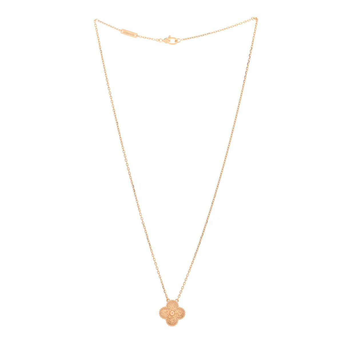 18K Rose Gold Vintage Alhambra Pendant Necklace