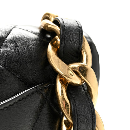 Large Quilted Lambskin Flap Shoulder Bag