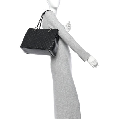 Quilted Caviar Tote Bag