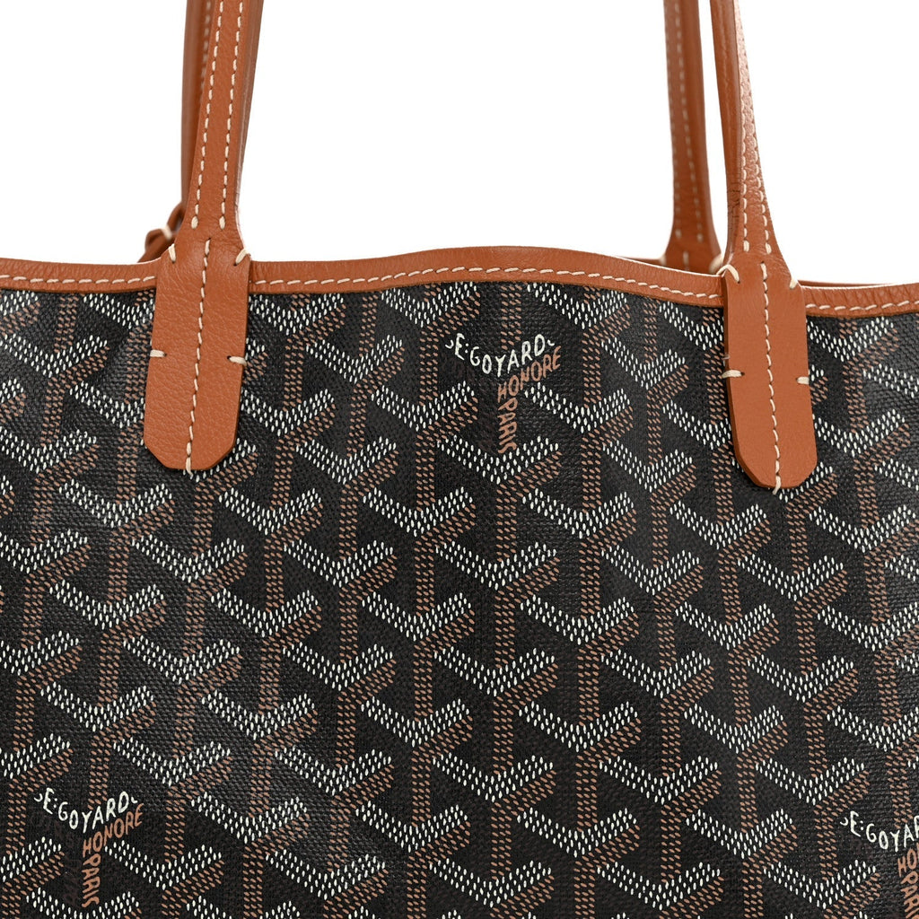 Goyard Goyardine Saint Louis PM Tote Bag Black Gold