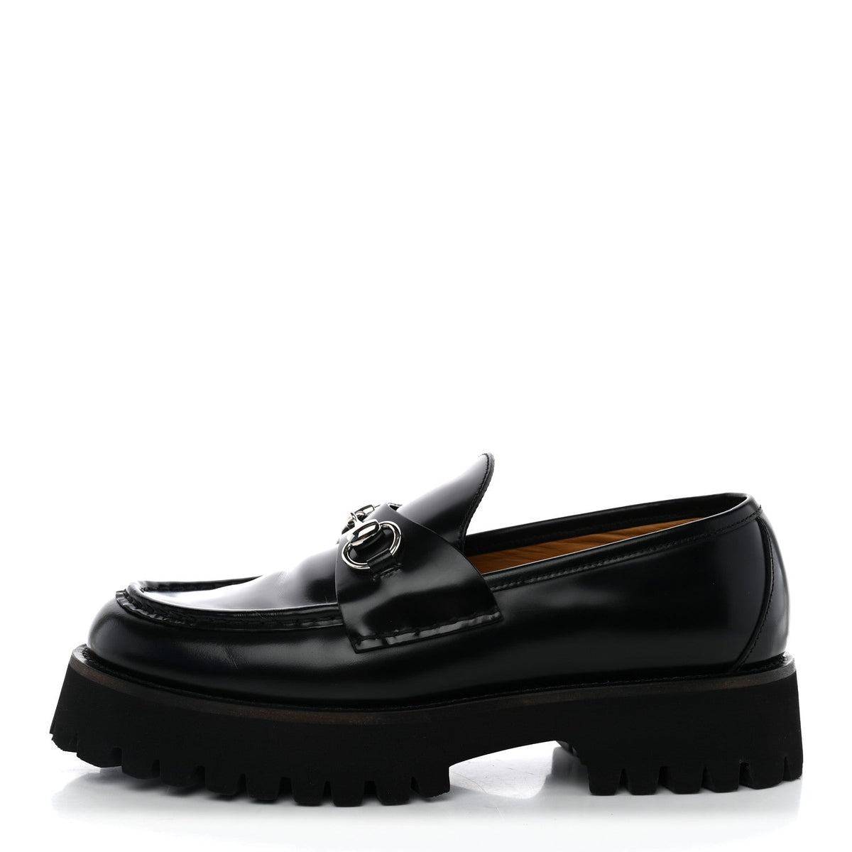 Cordovan Lux Horsebit 45Mm Platform Loafers Black