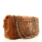 Chanel Shearling Lambskin Small Souplissimo Maxi Flap Brown
