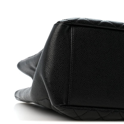 Quilted Caviar Tote Bag