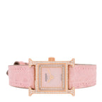 Hermes 18K Rose Gold Diamond 17.2mm Heure H Watch Rose Pale 1925012
