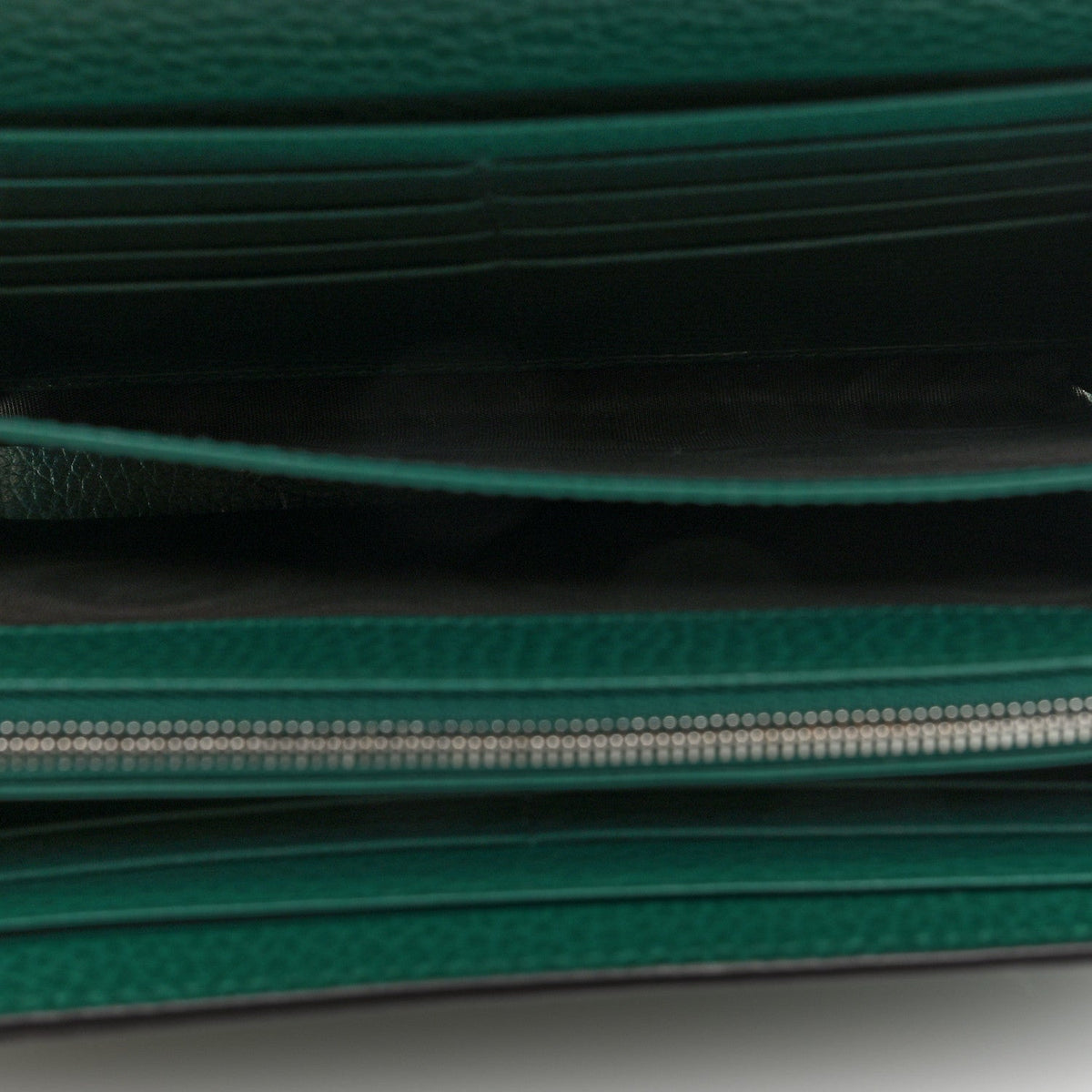 Gucci Calfskin Mini Dionysus Chain Wallet Emerald