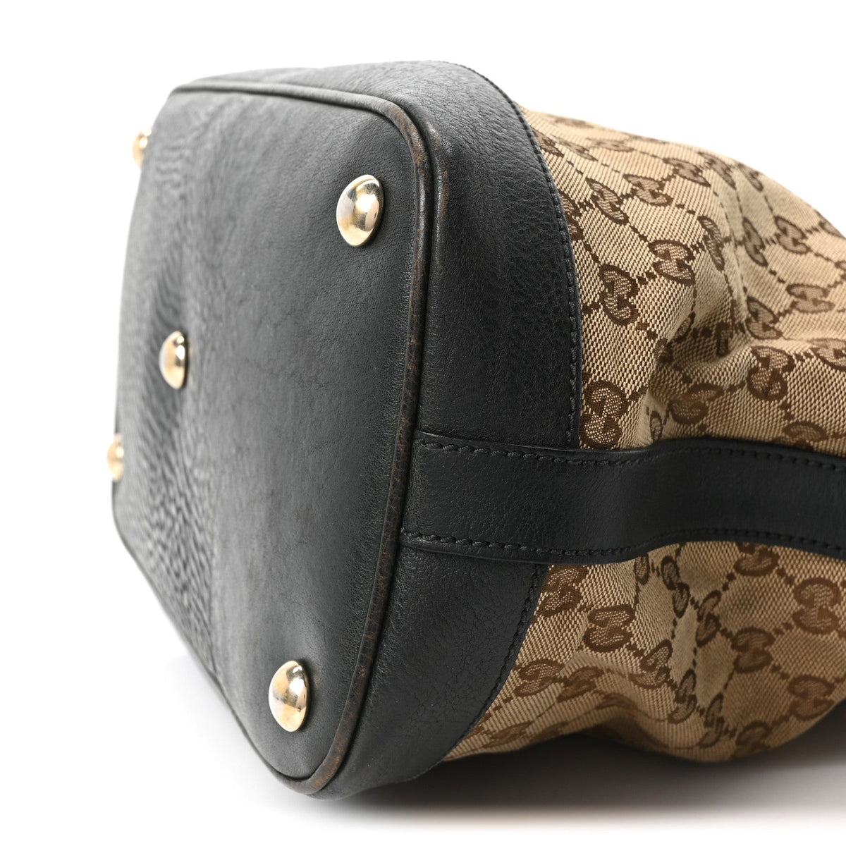 Gucci Monogram Medium Top Handle Bag Brown