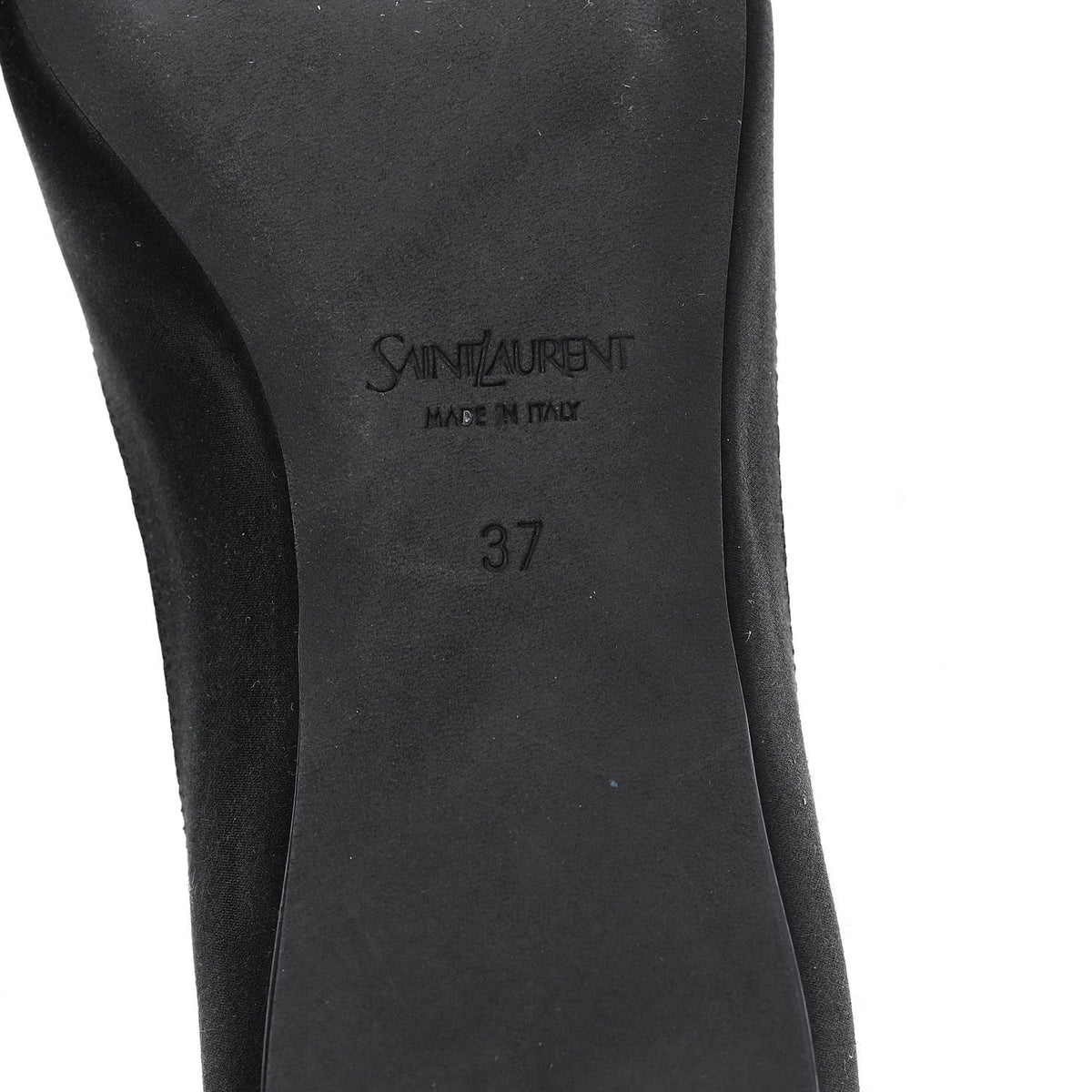Saint Laurent Suede Women's Raso Regale Ballerina Flats 37 Nero
