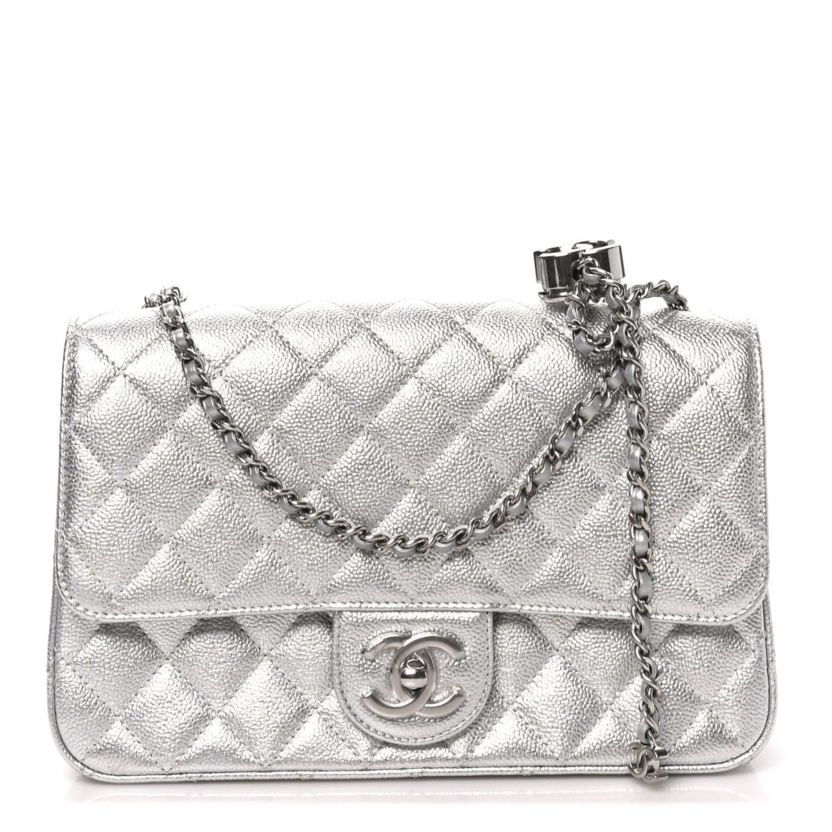 Medium Quilted Caviar Flap Shoulder Bag