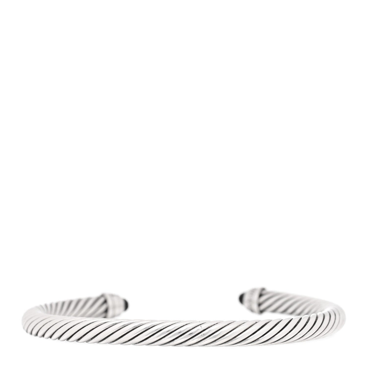 Sterling Silver Diamond Black Onyx 5mm Cable Classics Bracelet