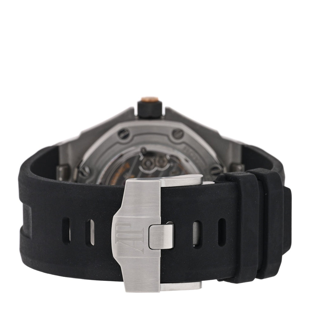 Audemars Piguet Stainless Steel Rubber 42mm Royal Oak Offshore Watch Green 15720ST