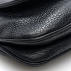 Gucci Pebbled Calfskin Small 1973 Chain Shoulder Bag Black