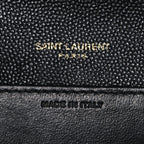 Saint Laurent Grain De Poudre Uptown Chain Wallet Black