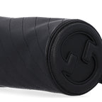 Gucci Calfskin Mini Blondie Barrel Shoulder Bag Black