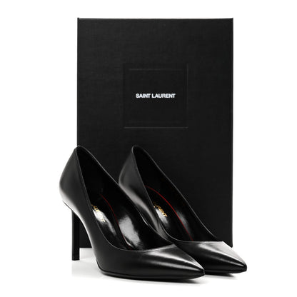 Saint Laurent Calfskin Women's Anja 85 Pumps 36 Manto Naturale