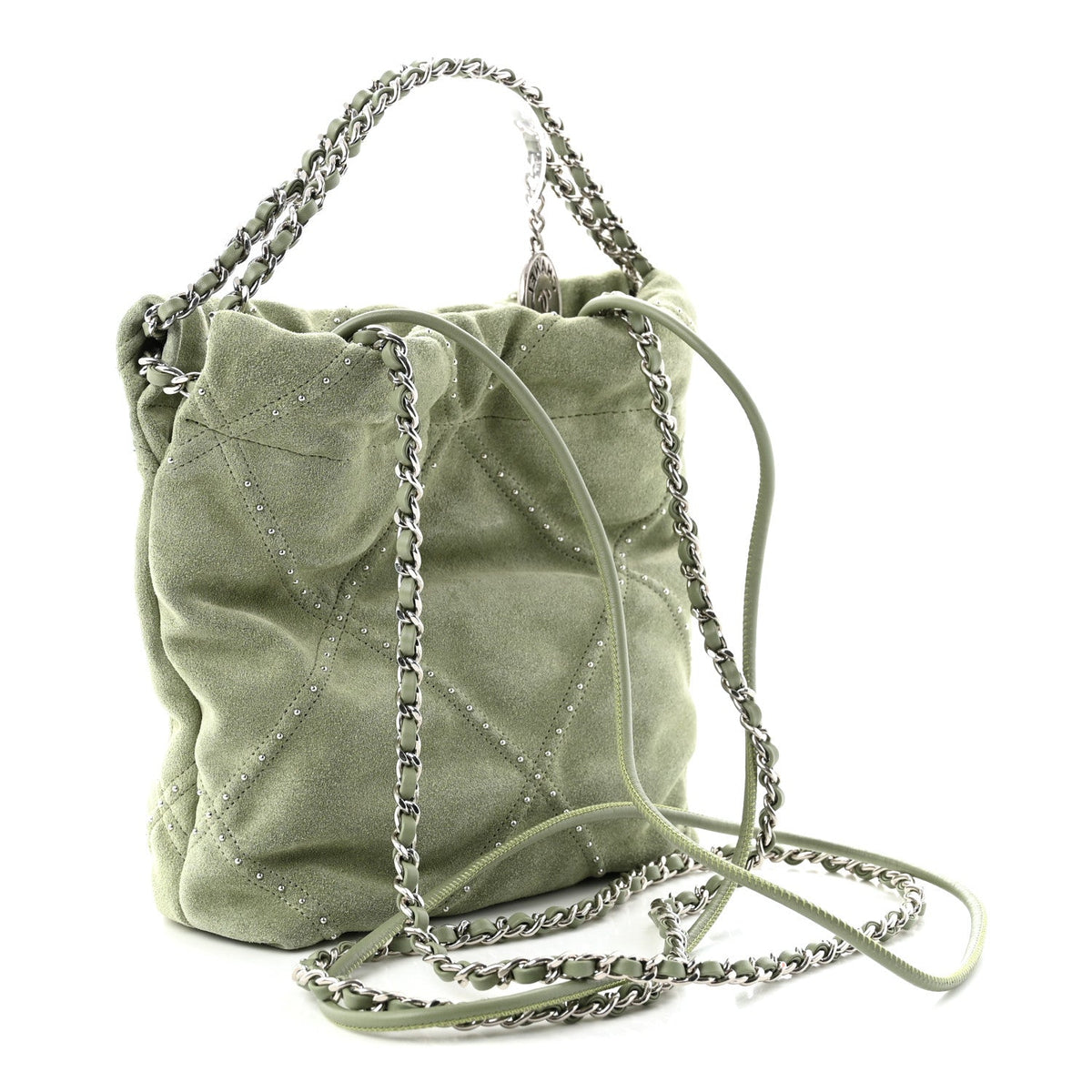 Mini Quilted Suede Handbag
