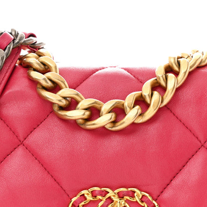 Medium Quilted Lambskin Flap Shoulder Bag