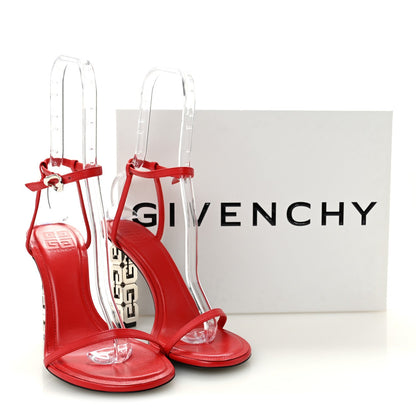 Givenchy Smooth Nappa Women's G Cube 105mm Sandals 39 Red