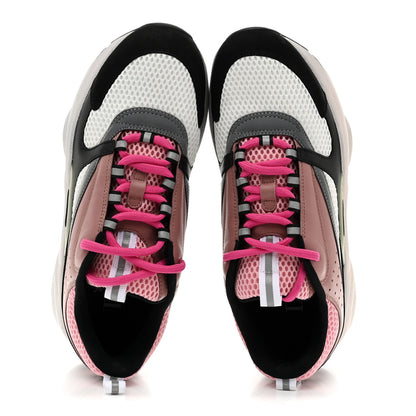 Christian Dior Mesh Calfskin Women's B22 Sneakers 40 Red