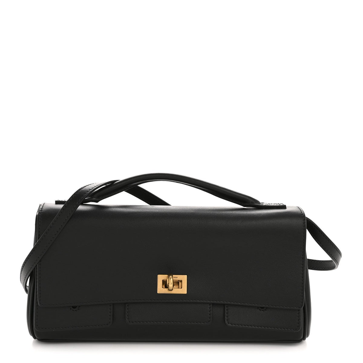 Small Calfskin Clutch Bag - Black