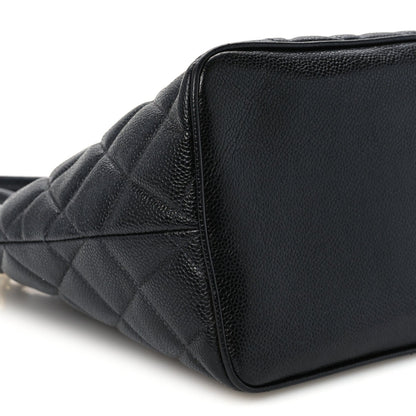 Quilted Caviar Tote Bag