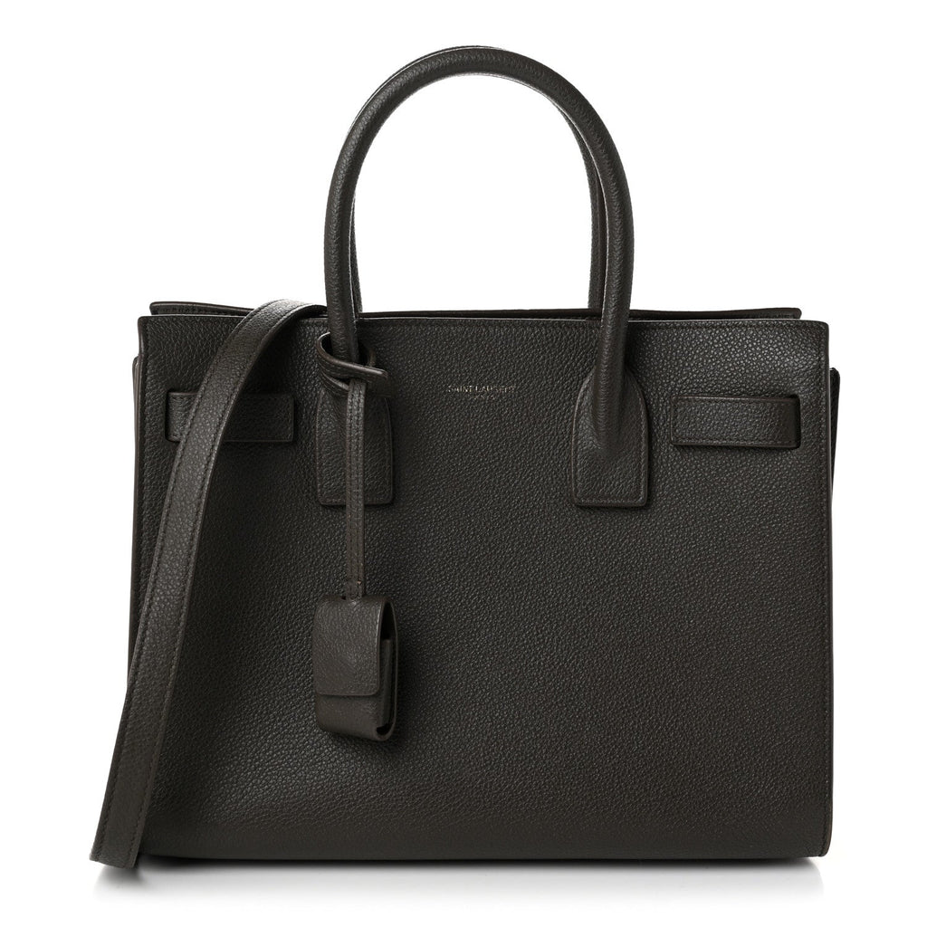 Saint Laurent Grained Calfskin Baby Sac De Jour Fog
