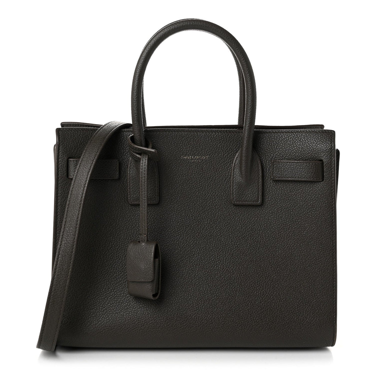 Saint Laurent Grained Calfskin Baby Sac De Jour Fog