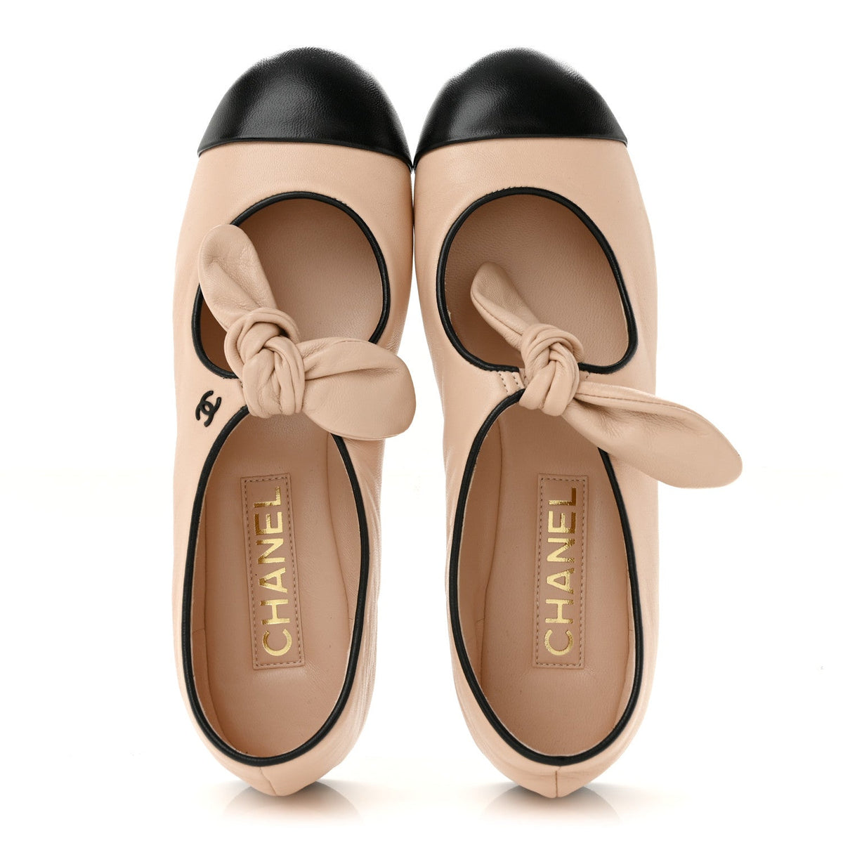 Chanel Lambskin Bow Mary Jane Women's Flats