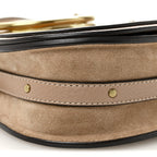 Chloe Calfskin Suede Small Nile Bracelet Bag Biscotti Beige