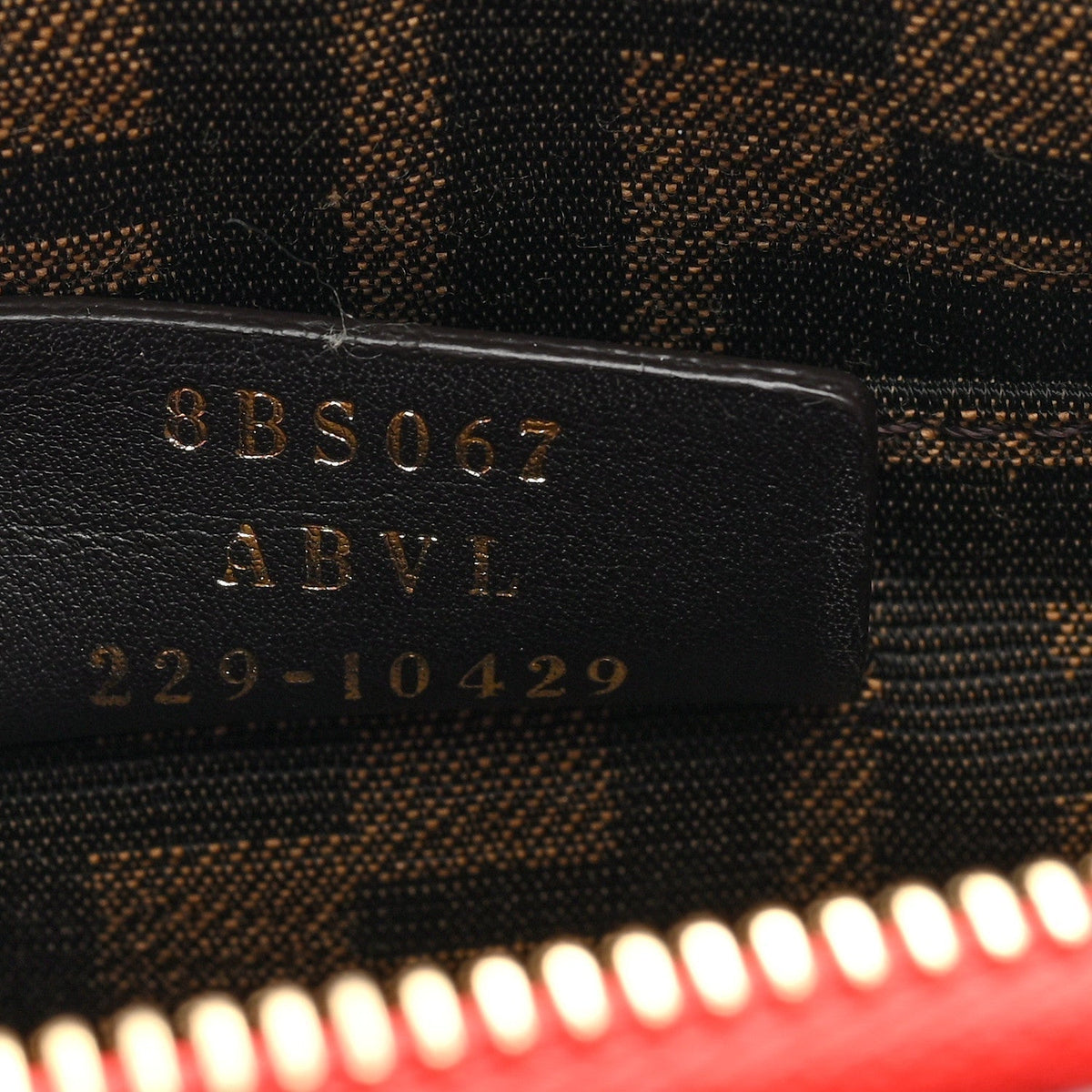 Fendi Vitello King Logo Embossed Mini By The Way Top Handle Bag Papavero