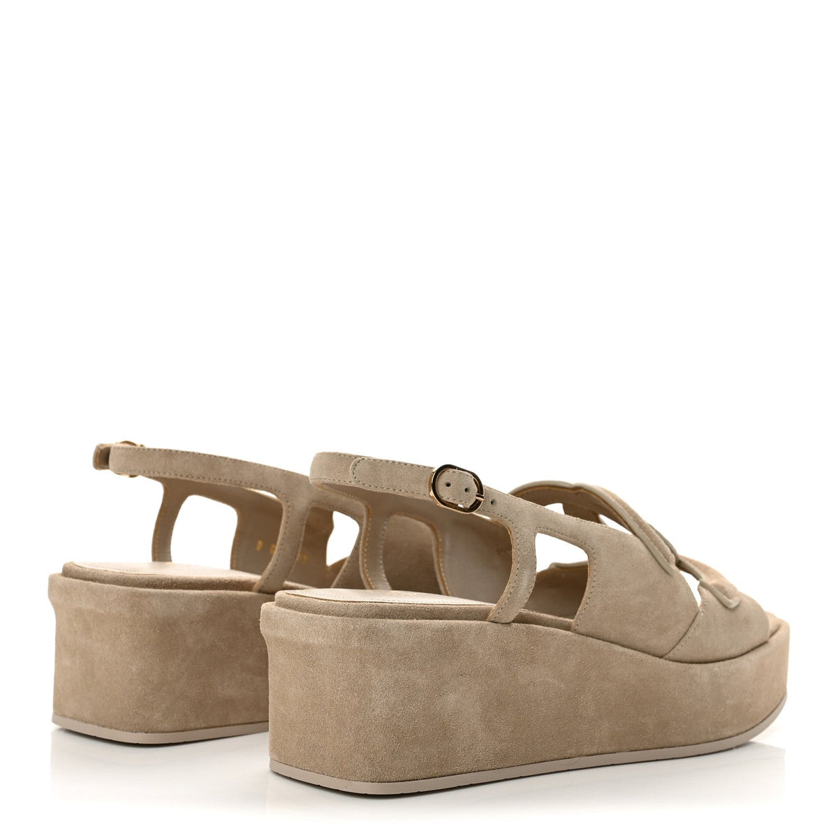 Chanel Suede Calfskin Platform CC Women's Sandals