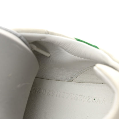 Hermes Nappa Suede Goatskin Jet Men's Sneakers White Vert Jungle