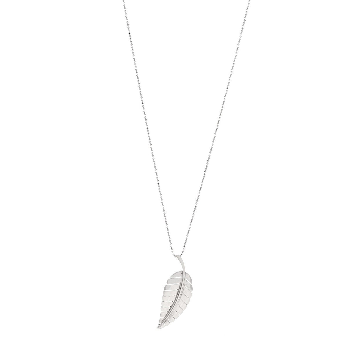 Jennifer Meyer18K White Gold Large Leaf Pendant Necklace