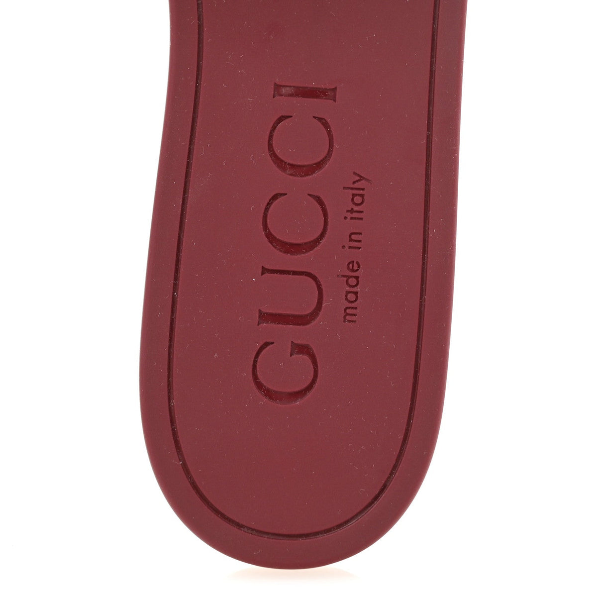 Gucci Rubber Women's Interlocking G Slide Sandals 39 Rosso Ancora