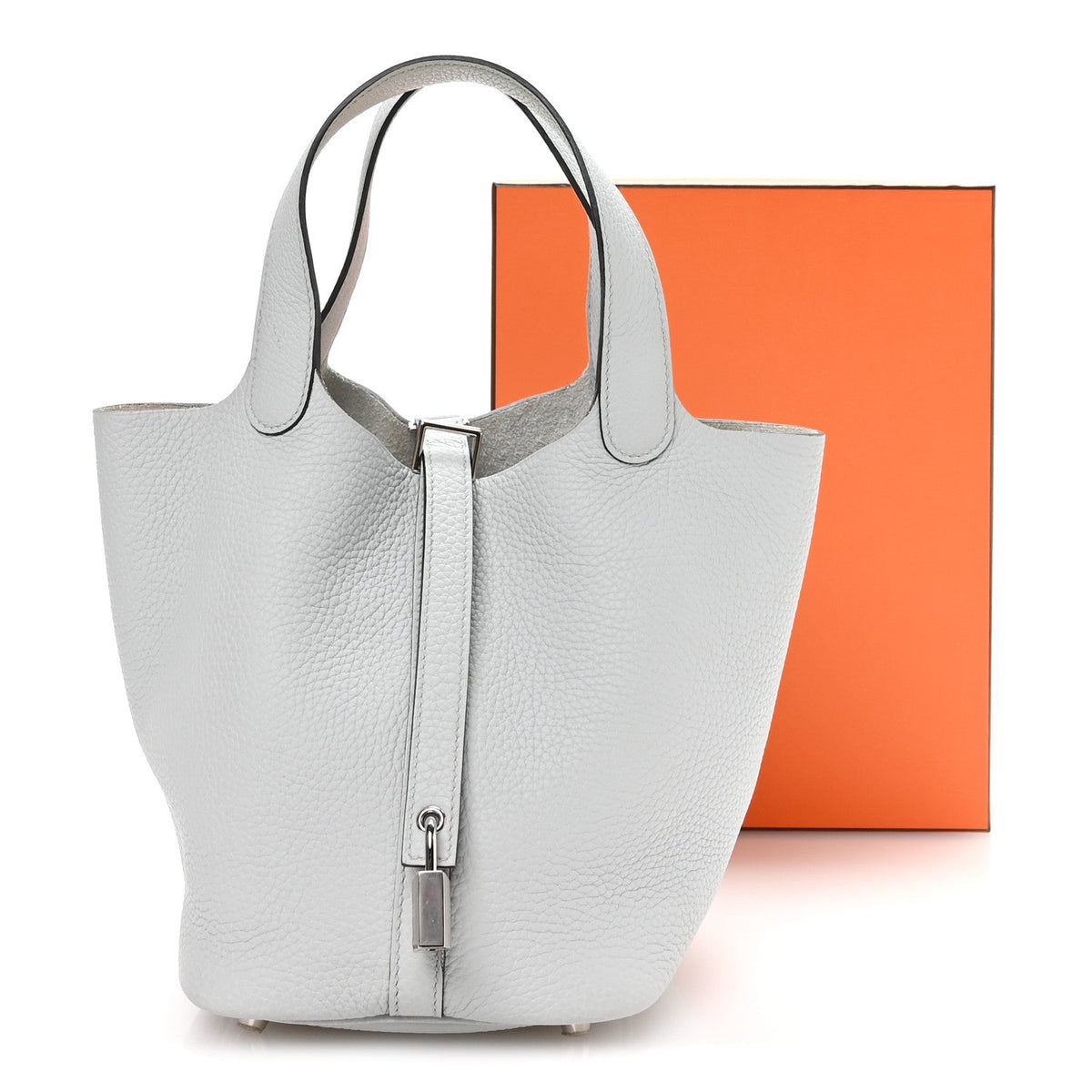 Taurillon Clemence Picotin Lock 18 Pm Bl Handbag