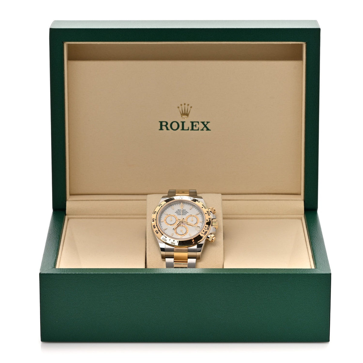 Rolex Steel Gold 40mm Cosmograph Daytona Watch White 126503