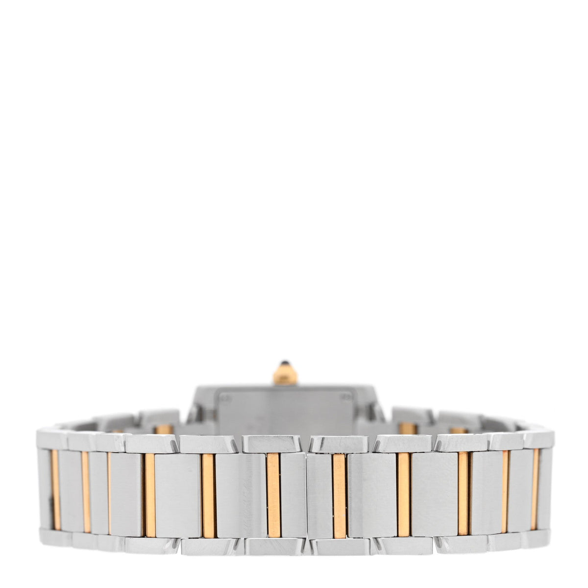 Cartier Stainless Steel 18K Yellow Gold 20mm Tank Francaise Quartz Watch