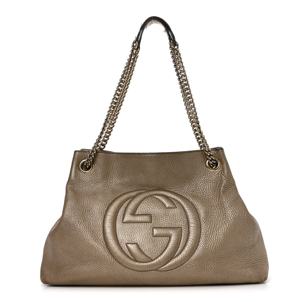 Medium Calfskin Shoulder Bag - Gold