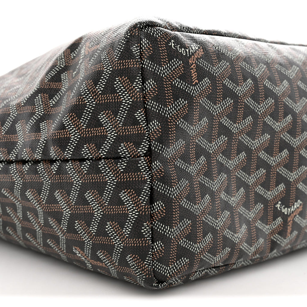 Goyard Goyardine Saint Louis PM Tote Bag Black Gold
