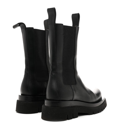 Bottega Veneta Calfskin Women's The Lug Chelsea 55mm Boots 36.5 Black