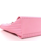 Chanel Canvas Calfskin Striped Large Deauville Tote Pink Blue