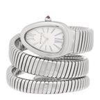 Bulgari Stainless Steel 35mm Serpenti Tubogas Quartz Watch Silver