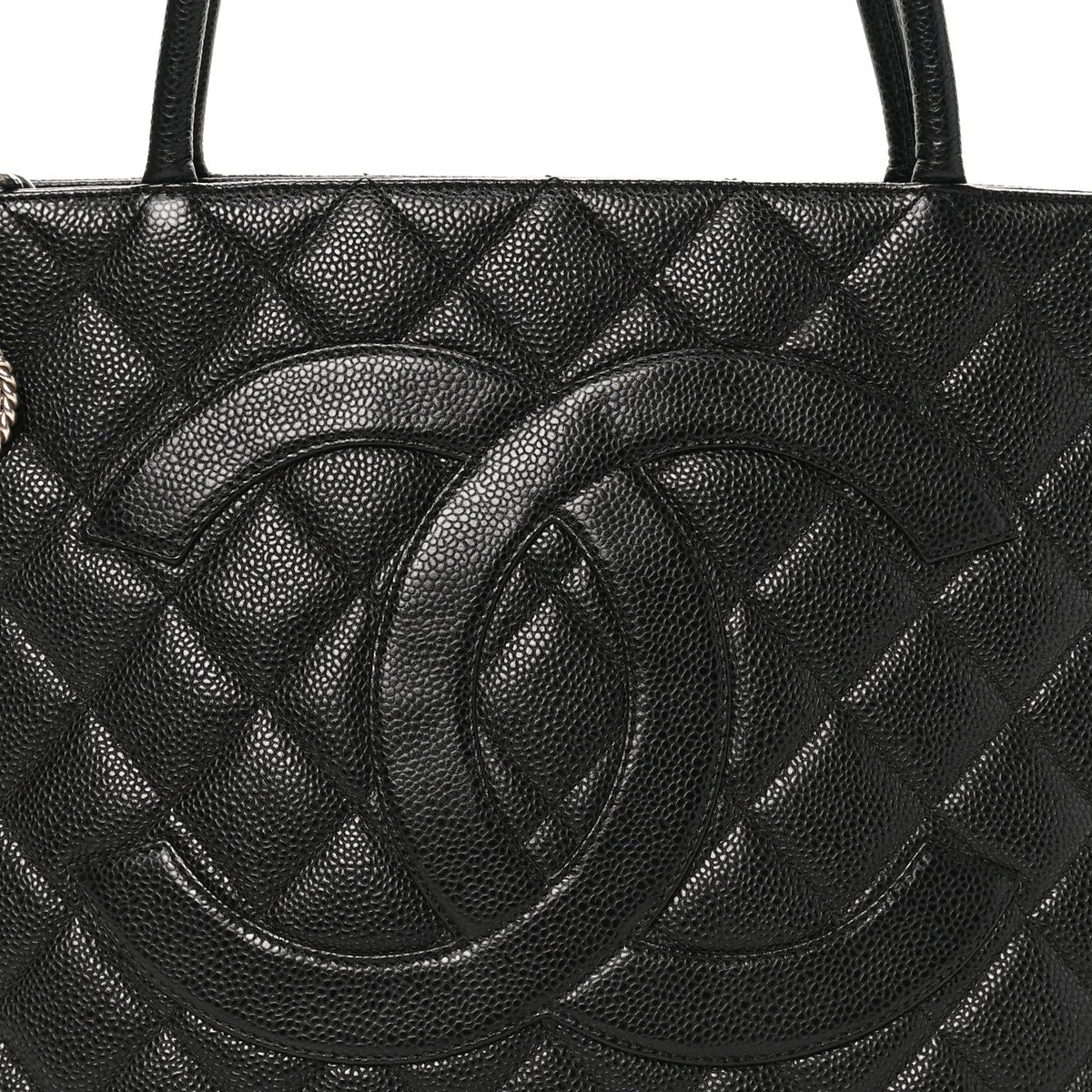 Quilted Caviar Tote Bag