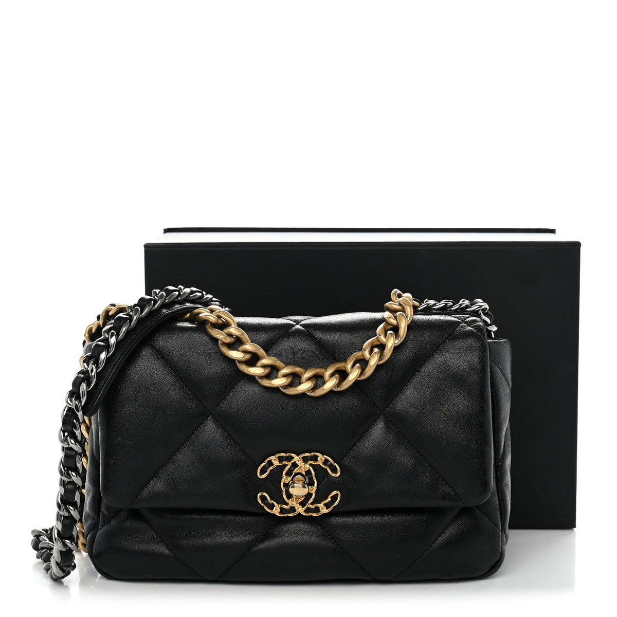 Medium Quilted Goatskin Flap Shoulder Bag
