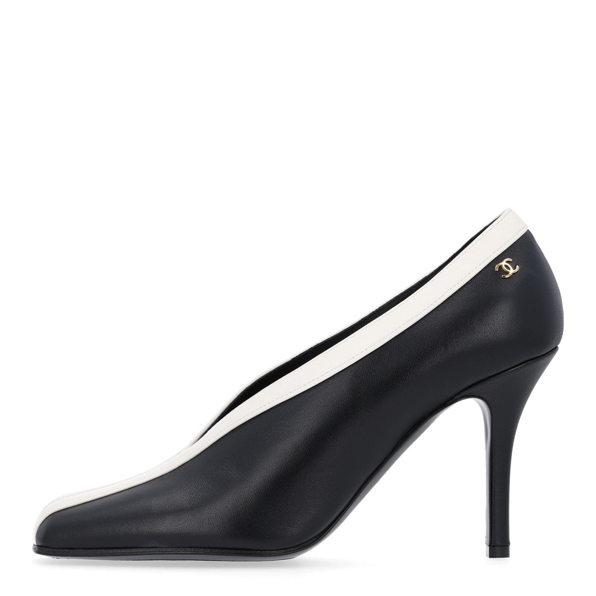 Lambskin Pumps Black Ivory