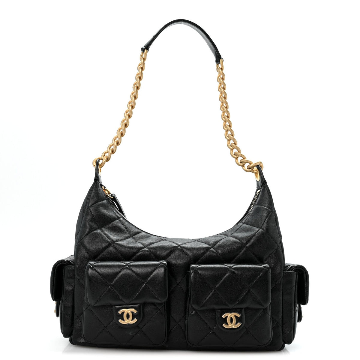 Quilted Lambskin Hobo Bag